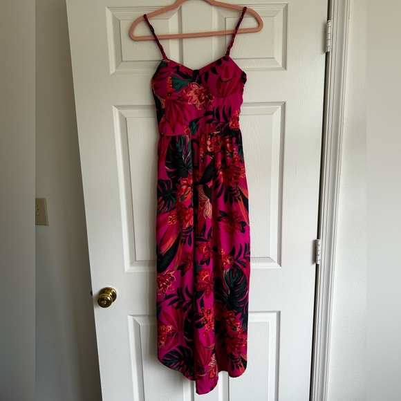 Band of the Free Tropical Pink Jumpsuit. Size Medium. Adjustable Straps. - Picture 1 of 3